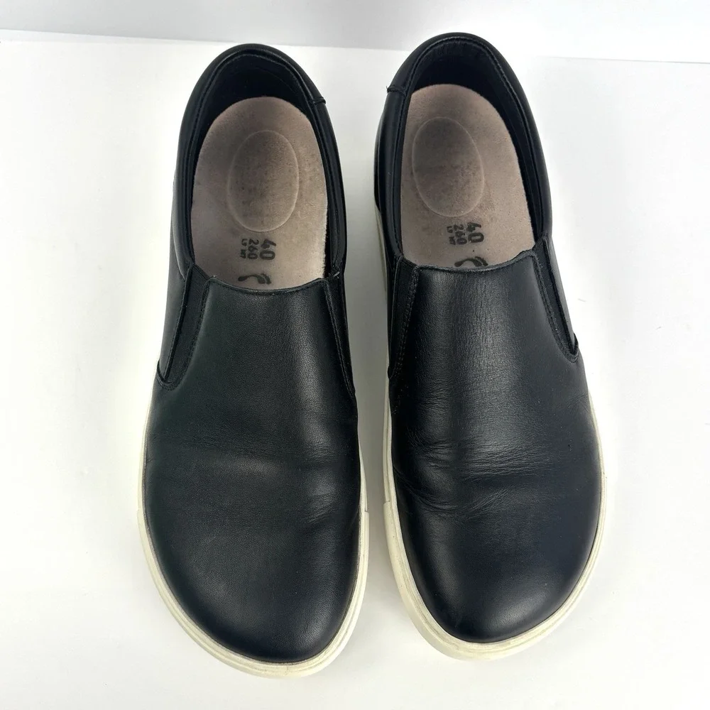 Birkenstock Oswego Slip On Sneakers Black Leather EU 40 US 9-9.5 Portugal